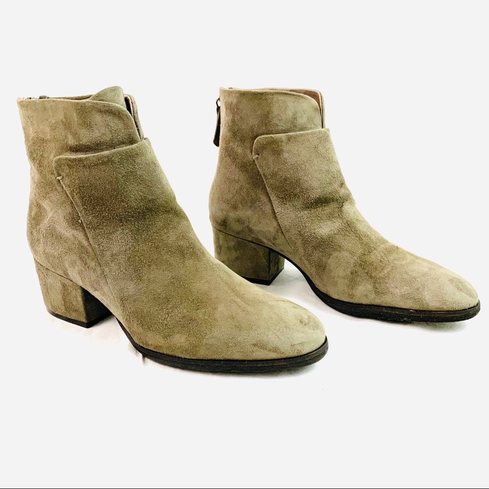 Sesto Meucci Suede Ankle Boot Fango 7M Italy stain